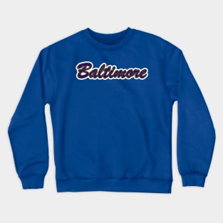 Football Fan of Baltimore Crewneck Sweatshirt